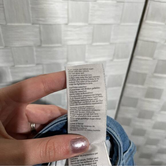 Mavi Jeans Womens Emma Slim Boyfriend Denim Jeans Size 31X32 Distressed Medium - Picture 12 of 12